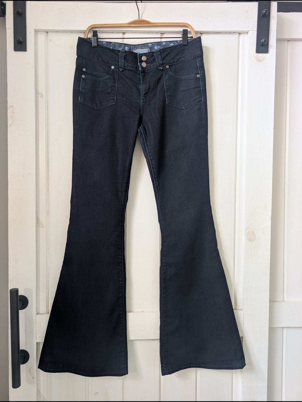Paige Premium Denim Cheviot Hills Flare Jeans Size 28 Dark Wash Boho